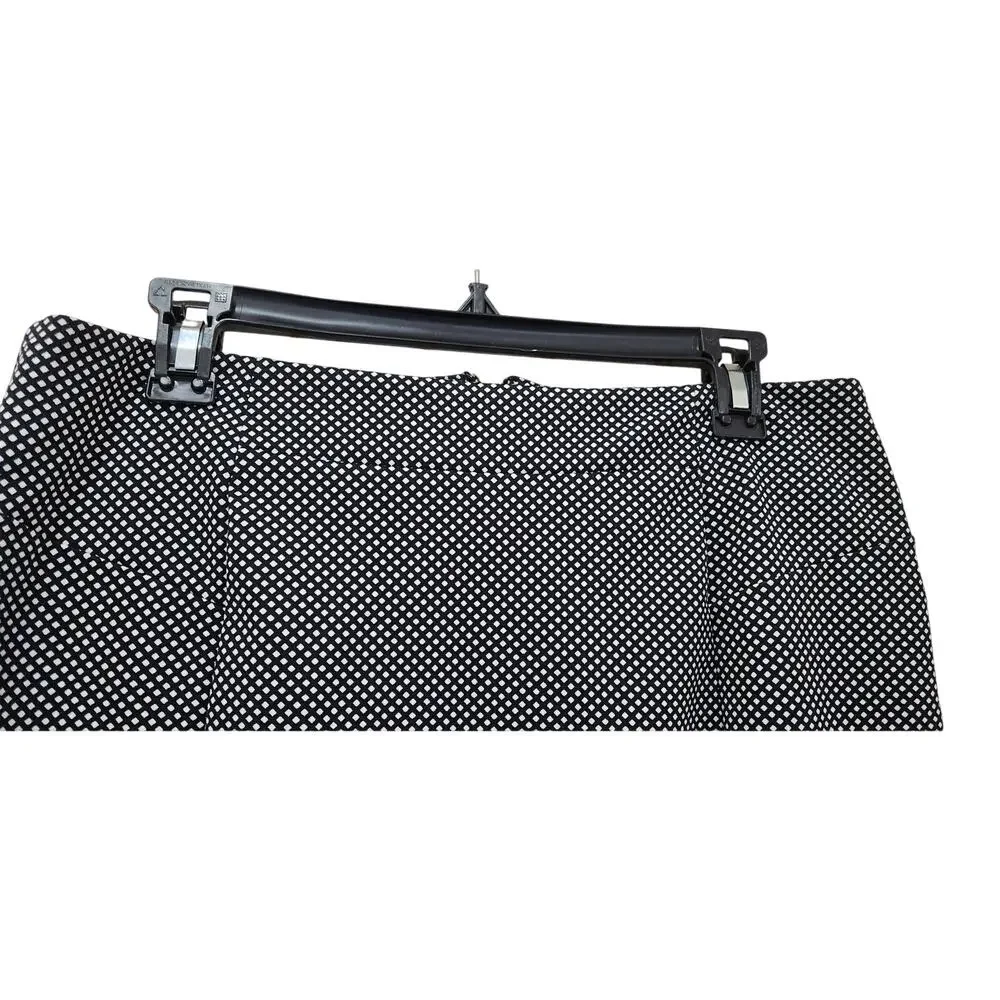 Michael Kors NWT Womens Black White Polka Dot Lined Skirt Sz L - Picture 4 of 10